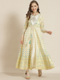 Women's Ivory Georgette Jacket Style 2 Pc Dress