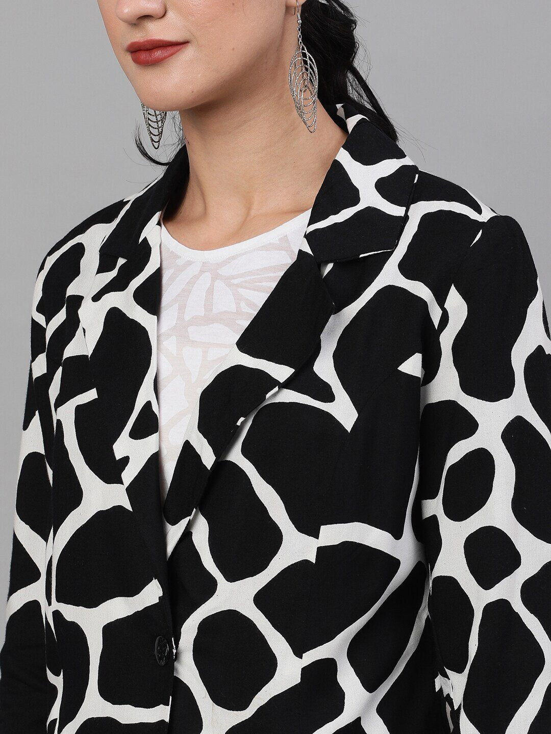Women's Printed Coat with Palazzos