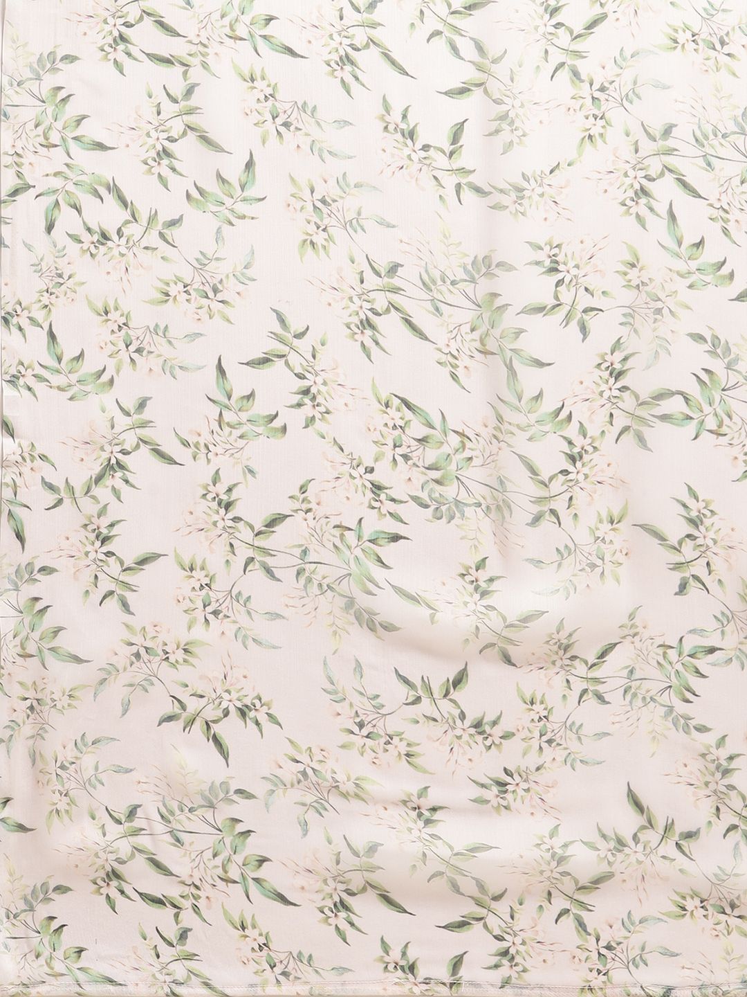 Women's Off White Chiffon Digital Print Floral Saree