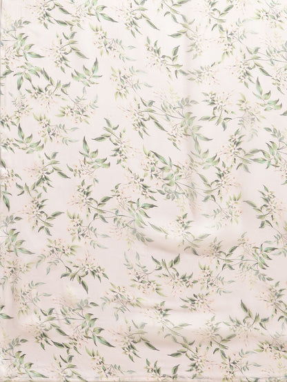 Women's Off White Chiffon Digital Print Floral Saree
