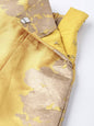 Women's Mustard Taffeta Silk Foil Print Lehenga Choli Set