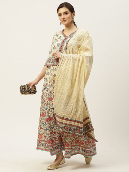 Women's Printed Lehenga Choli Dupatta Set