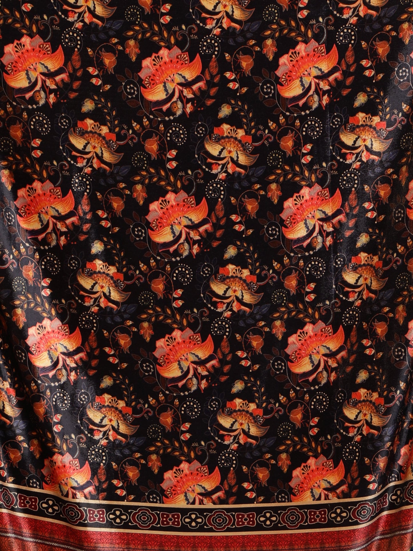 Women's Multicolored Polyster Velvet  Digital Printed Dupatta