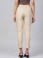 Women's Sandgrey Cotton Solid Straight Pants