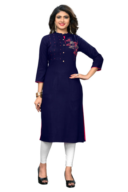 Women's Blue Kurta By Vbuyz- (