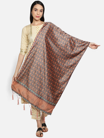 Women's Multicolored Polyster Velvet  Digital Printed Dupatta