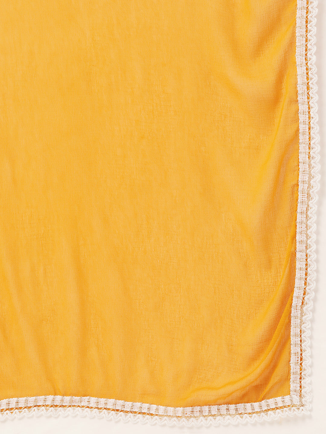 Women's Yellow Rayon Panelled Printed A-Line Kurta Trouser Set With Dupatta