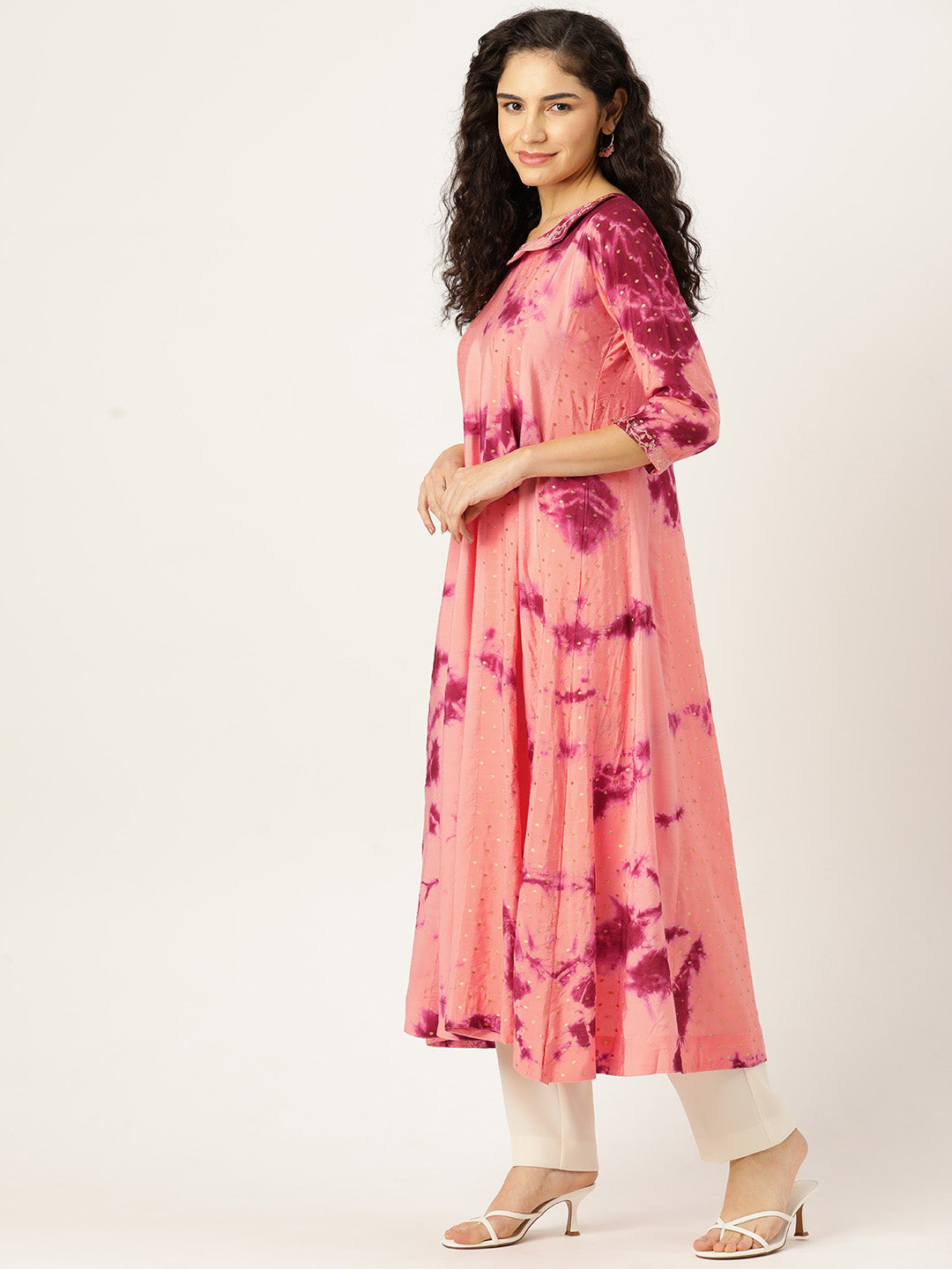 Women's Flared A-Line Dress (Maroon)