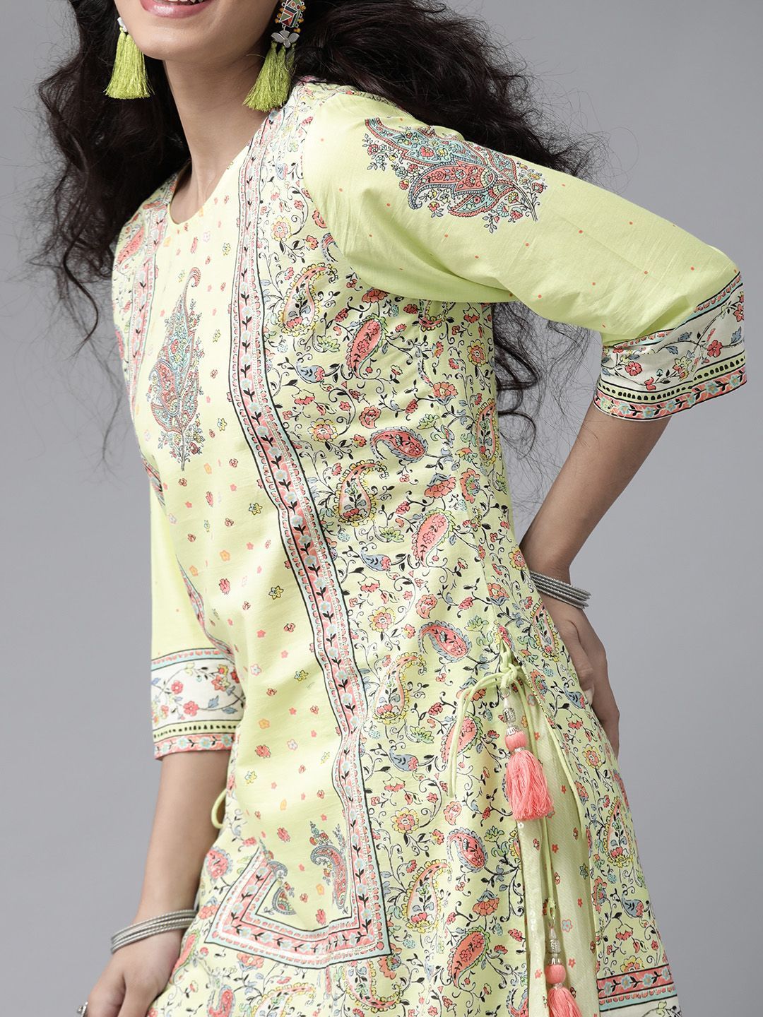 Women's Floral Printed Straight Kurta Palazzo Set