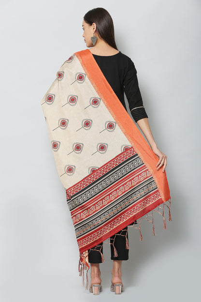 Women's Multicolored Art Silk Digital Printed Dupatta