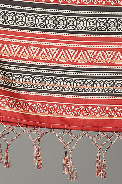 Women's Multicolored Art Silk Digital Printed Dupatta