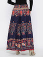 Women's Mustard Cotton Printed Flared Palazzo