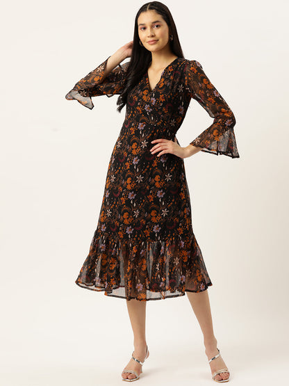 Women's Layered Black Dress