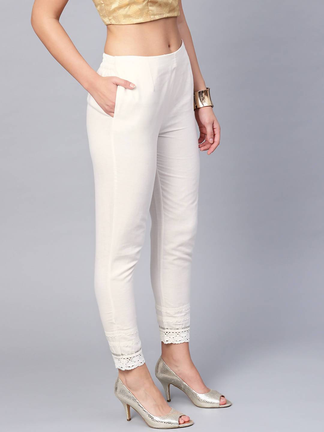 Women's Cotton Solid Straight Pants