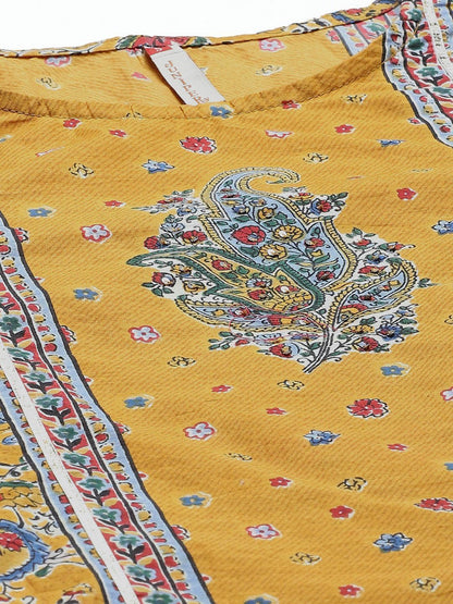Women's Printed Straight Kurta Palazzo Dupatta Set2