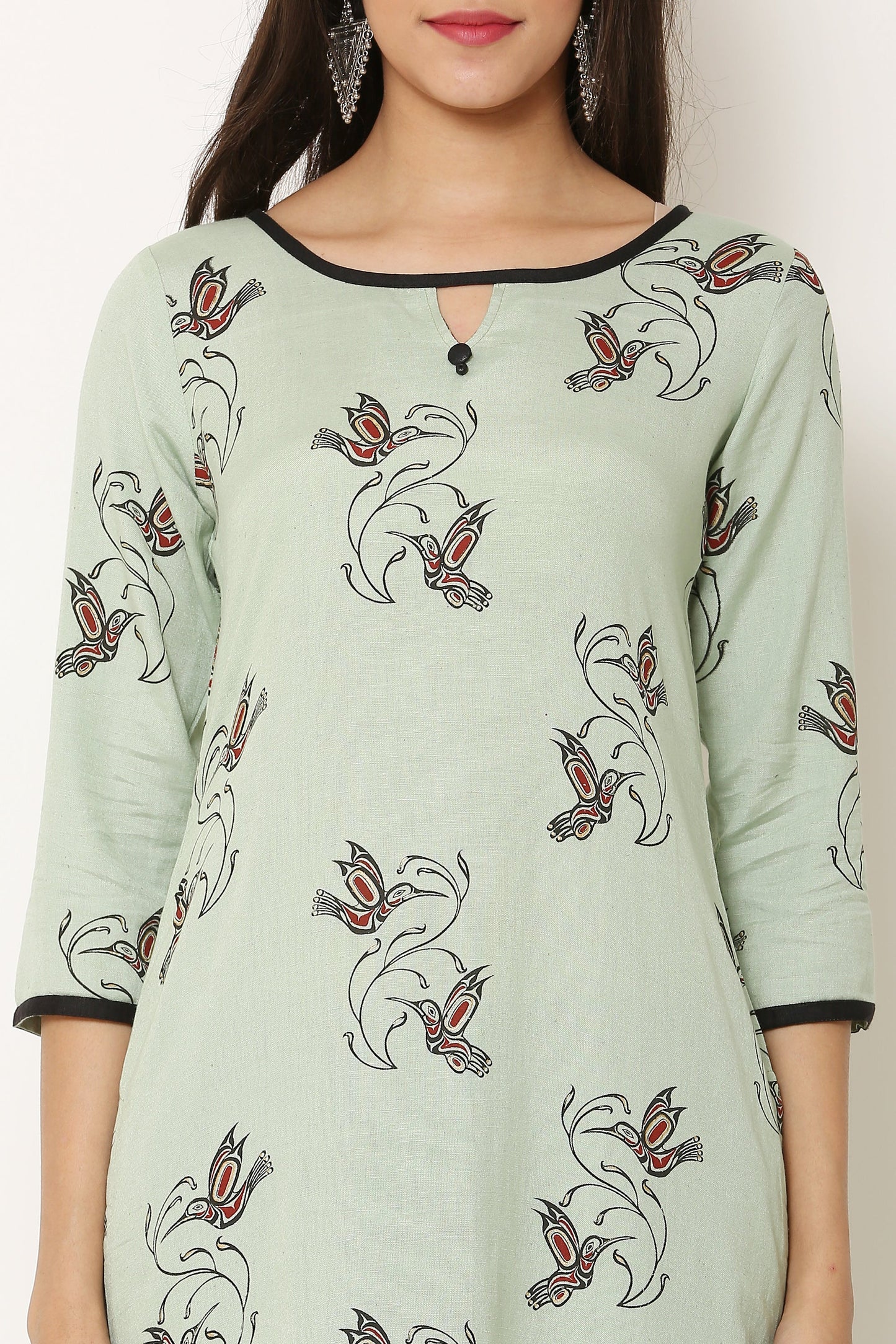 Women's Viscose Rayon Kurta And Palazzo Set