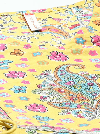 Women's Floral Printed Anarkali Dress & Dupatta Set