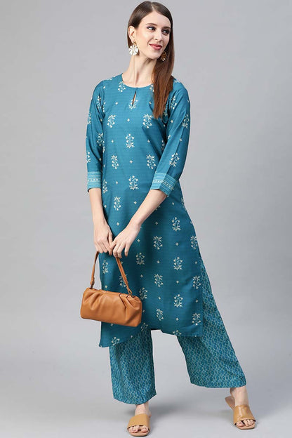 Women's Polyester Printed Kurta Pant Set