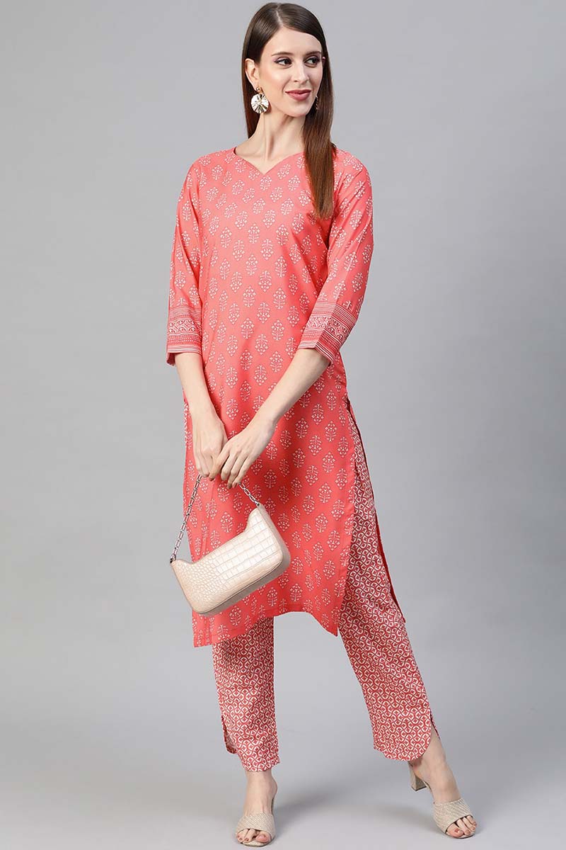 Women's Polyester Printed Kurta Pant Set