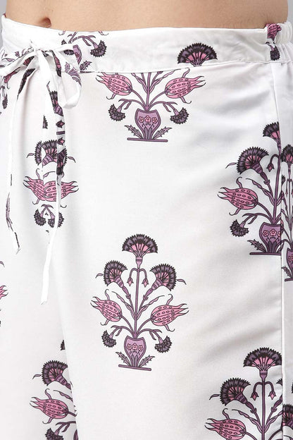 Women's Polyester Printed Kurta Pant Dupatta Set