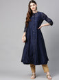 Women's Chanderi Embellished Jacket Style 2 Piece Kurta
