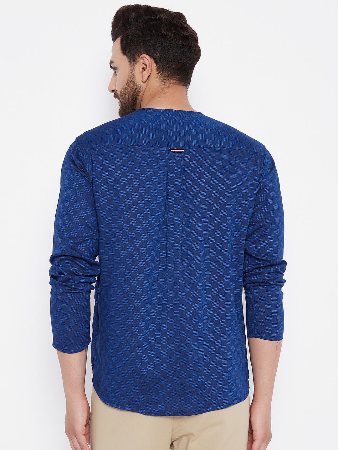 Men's Woven Design Straight  Kurta