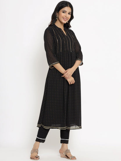 Women's Polka Print High-Low Tunic