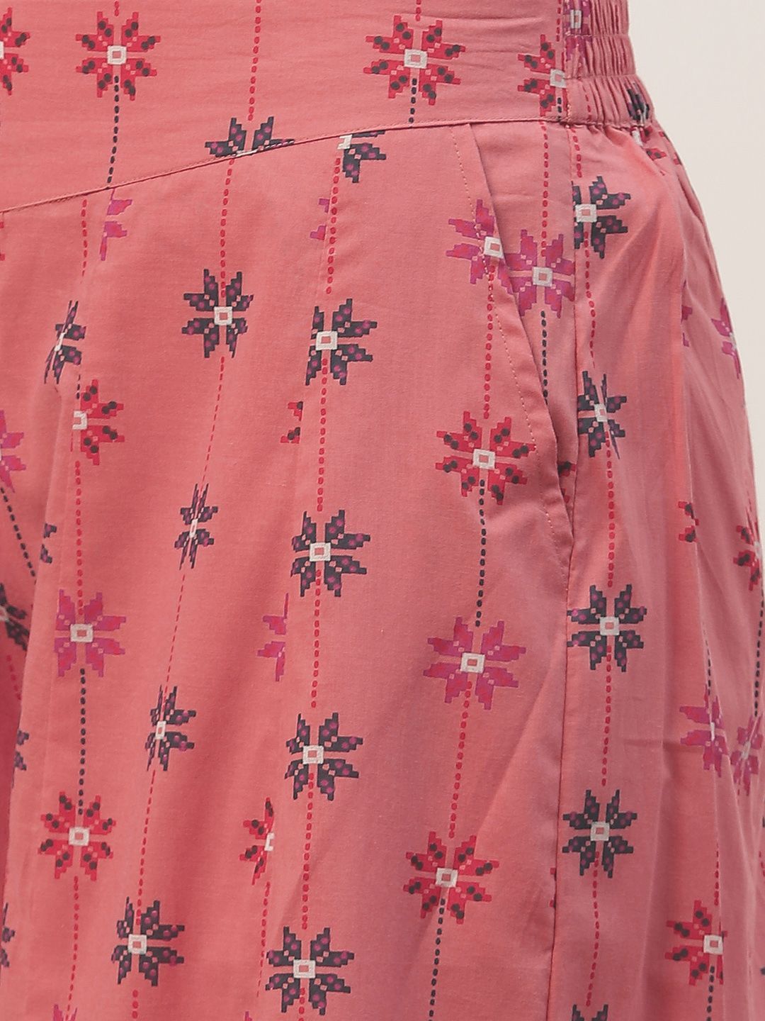 Women's Printed Straight Kurta Palazzo Dupatta Set