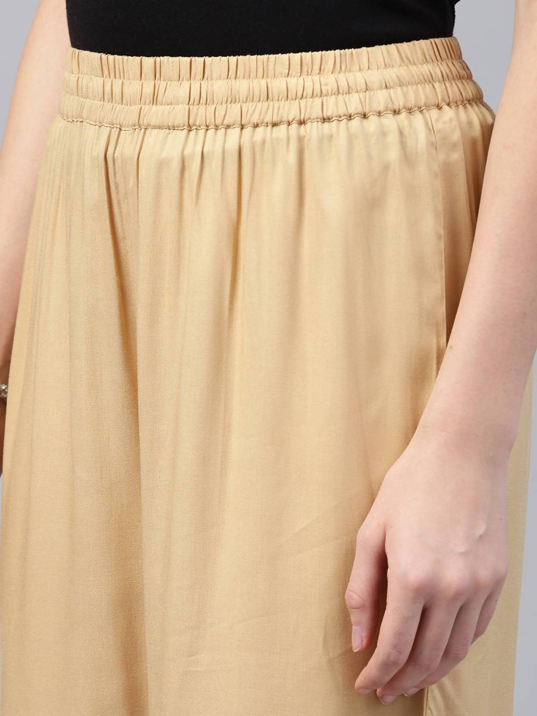 Women's Rayon Embellished Wide-Leg Palazzo