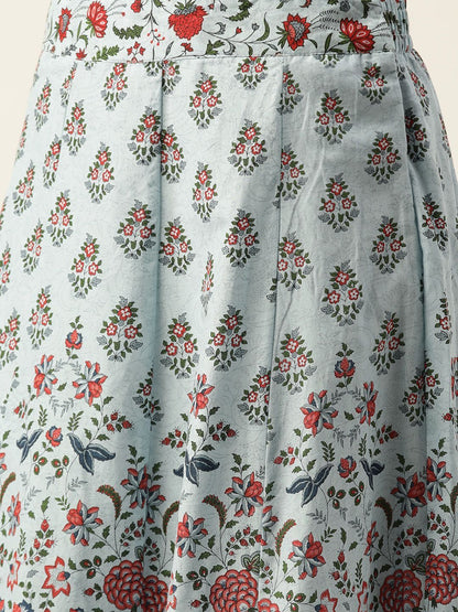 Women's Printed Lehenga Choli Dupatta Set