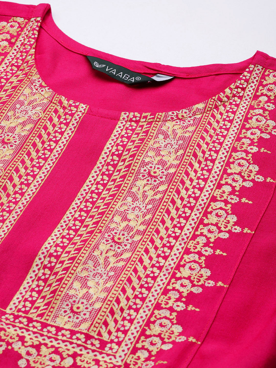 Women's Rani Rayon Panelled Printed A-Line Kurta Trouser Set With Dupatta