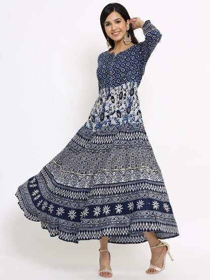 Women's Printed Flared Dress