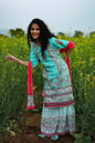 Women's Cambric Printed Straight Kurta Palazzo Dupatta Set