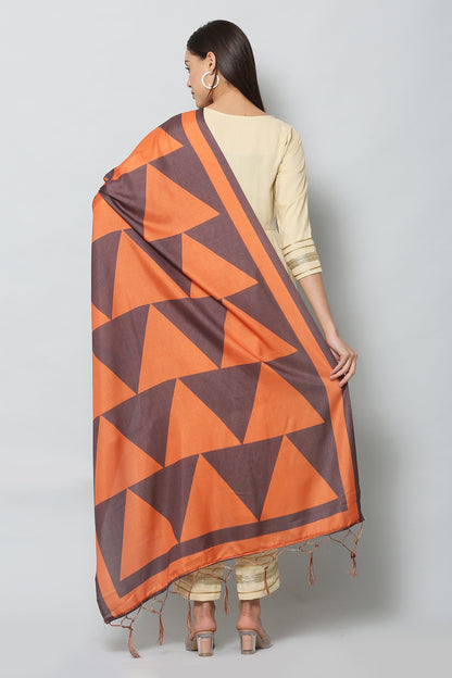 Women's Multicolored Art Silk Digital Printed Dupatta