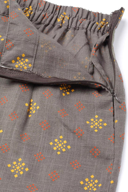 Women's Cotton Printed Kurta & Palazzo Set