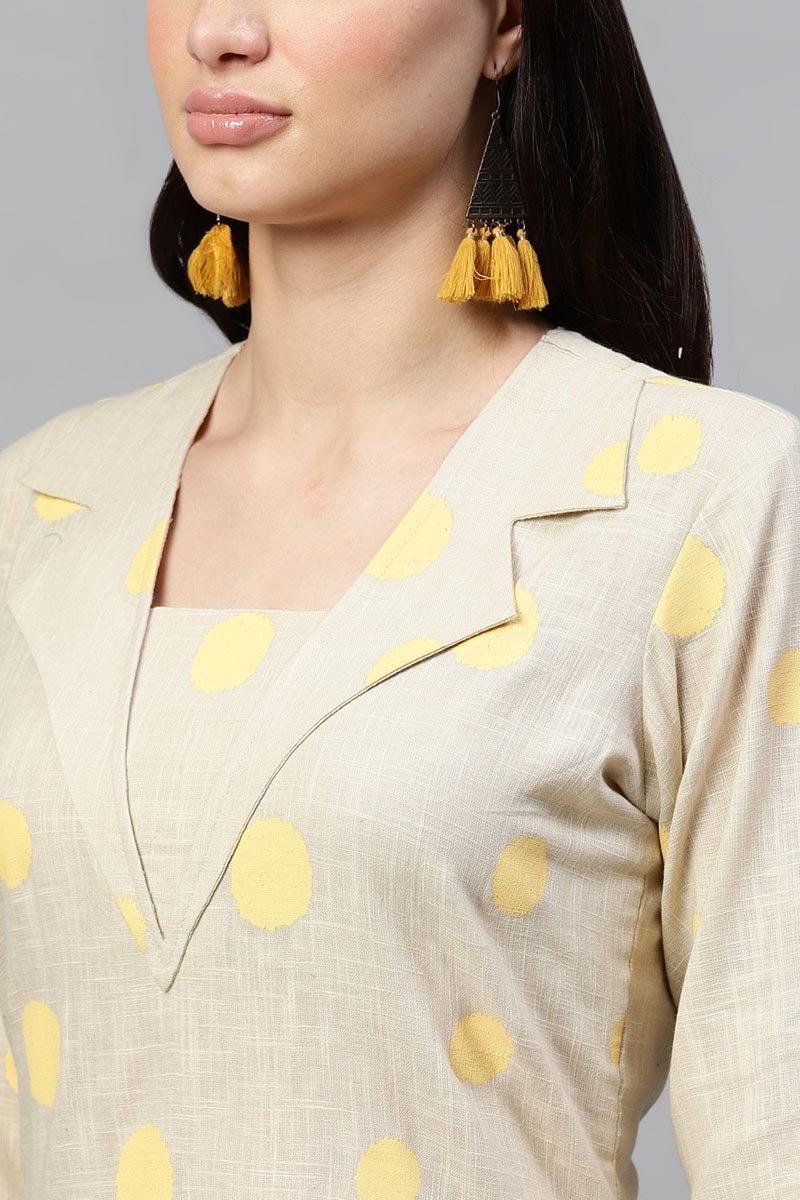 Women's Cotton Printed Kurta & Palazzo Set