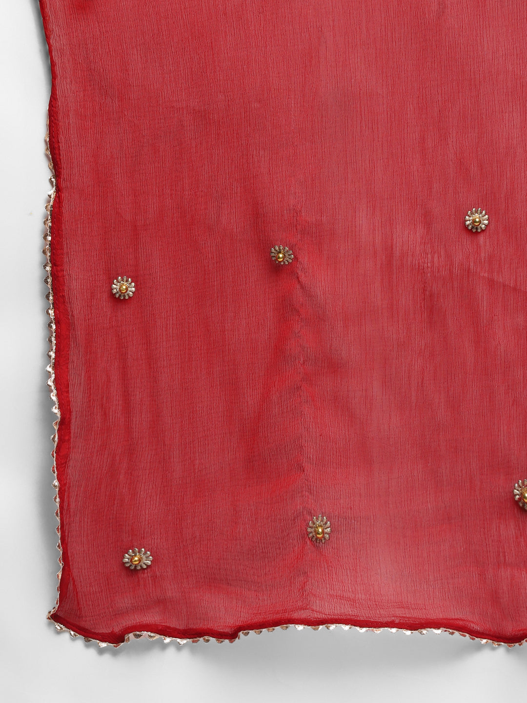 Women's Maroon Color Polyster blend Self Design Kurta Pant With Dupatta