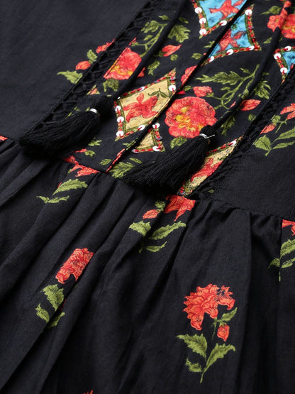Women's Cambric Embroidered Tiered Top