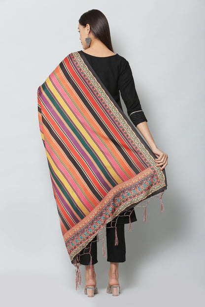 Women's Multicolored Art Silk Digital Printed Dupatta