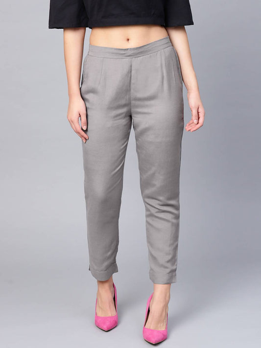 Buy_Women's_Grey_Rayon_Solid_Cigarette_Pants_Online_Trendia