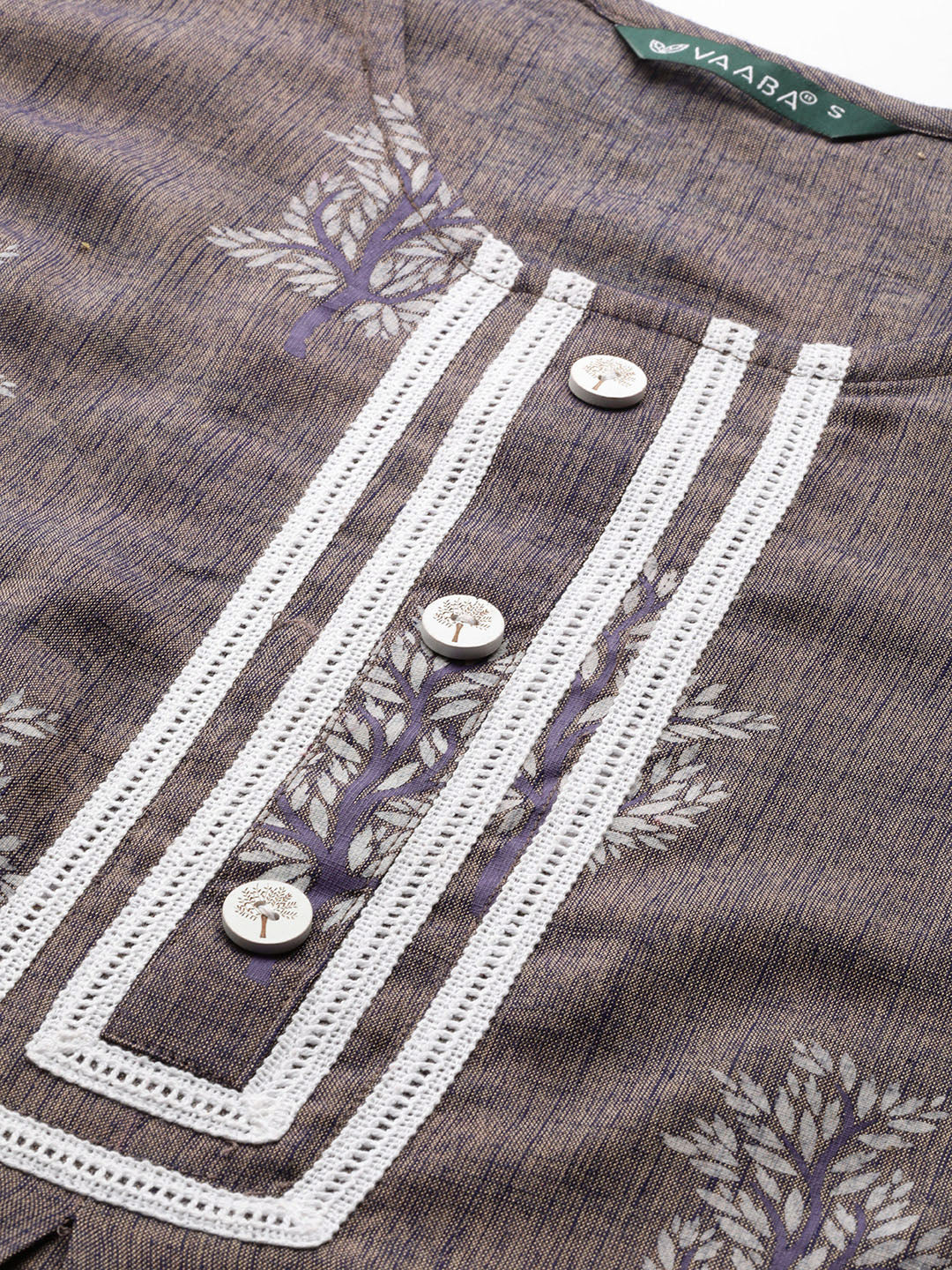 Women's Purpal Color Rayon Blend Printed Kurta Dhoti Pant With Dupatta