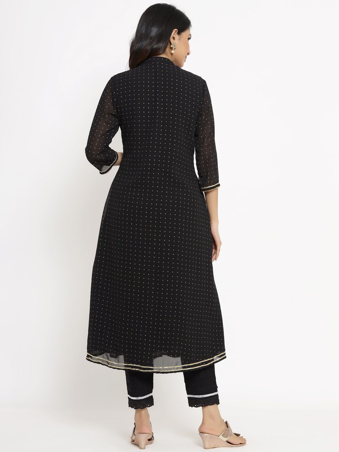 Women's Polka Print High-Low Tunic