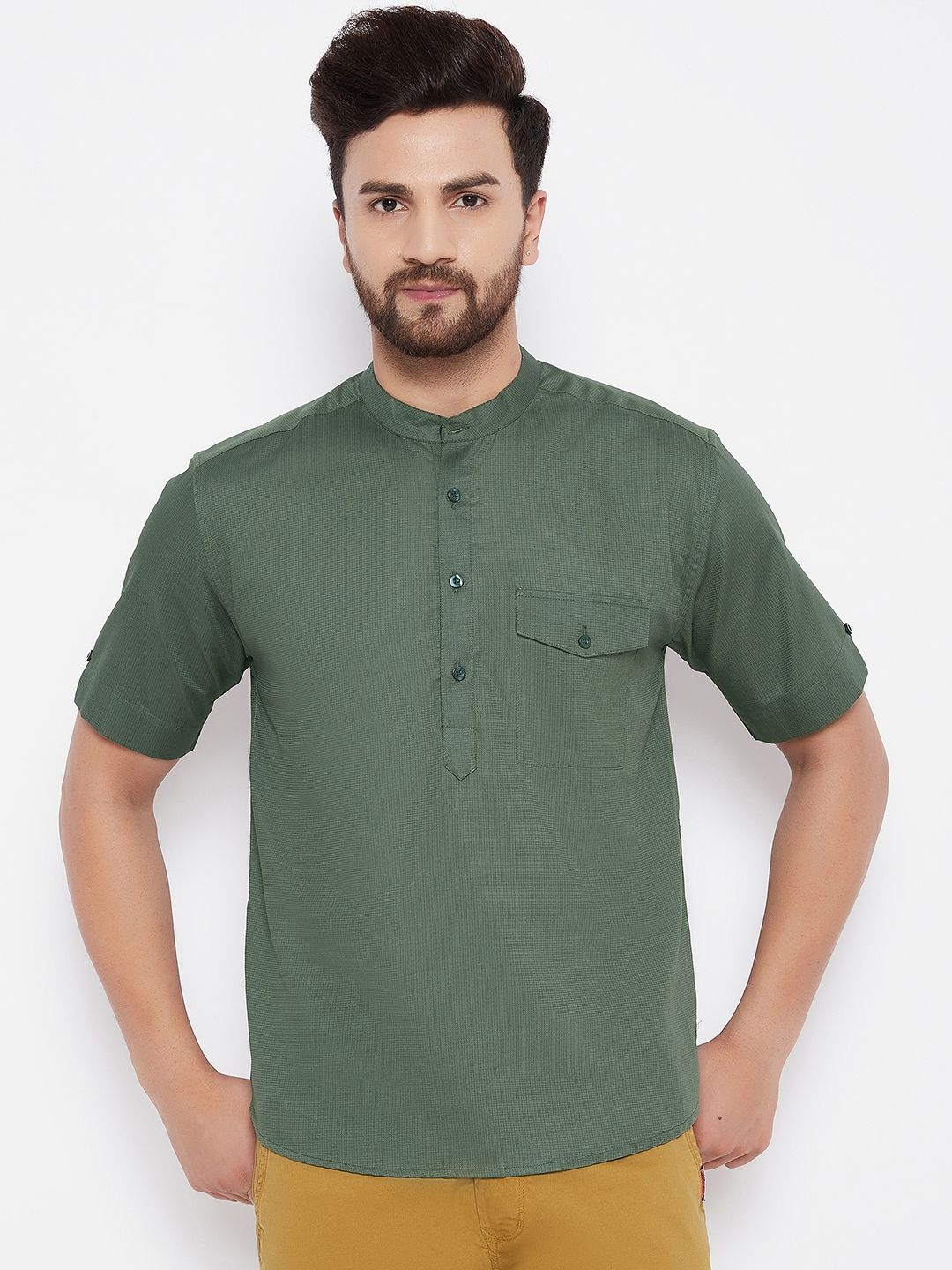 Men's Solid Cotton Kurta