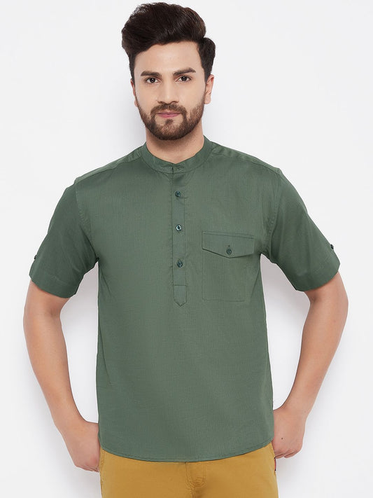 Men's Solid Cotton Kurta